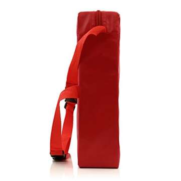 Sumnacon Chair Increasing Cushion - Toddler Booster Seat Cushion, Kids Infant Portable Dismountable Adjustable Highchair Booster Cushion Washable Thick Chair Seat Pads Buckle Strap (Red+Pink)