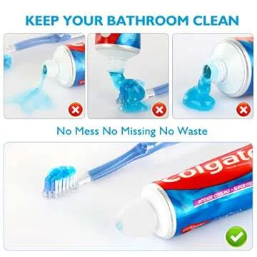OUBYU Self Closing Toothpaste Caps - No Mess, No Waste