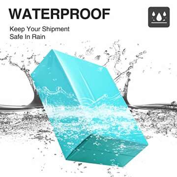 UCGOU Poly Mailers 12x15.5 Inch Teal 100 Pack Medium Shipping Bags #5 Strong Thick Mailing Envelopes Self Sealing Adhesive Waterproof and Tear Proof Boutique Packaging Postal for Clothing