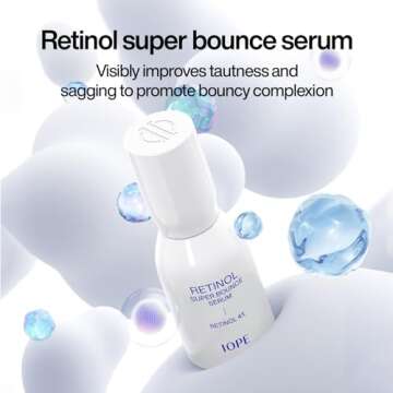 IOPE Retinol Super Bounce Serum - Korean Retinol Eye Cream, Intensive Reactivating Korean Retinoid, ...