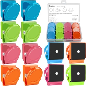 BamLue 12-Piece Magnetic Clips: Strong Hold for Ultimate Organization