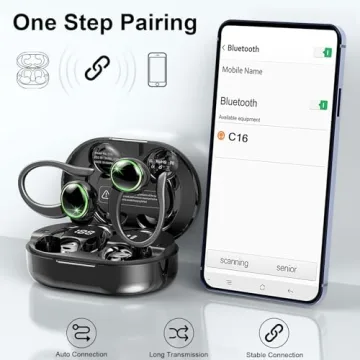 Wireless Earbuds with 60H Battery & Noise Cancelling Mic