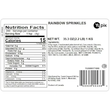 Yupik Rainbow Sprinkles - Colorful Dessert Topping