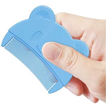 Baby Bath Brush, Baby Cradle Cap Brush, Silicone Massage Brush, Baby Comb, Children's Comb（3pcs） (Blue)