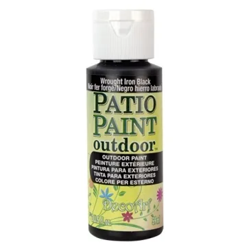 DecoArt Patio Paint, Weather-Resistant 2-Ounce in Wrought Iron Black