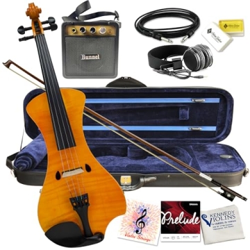 Electric Violin Bunnel NEXT Outfit 4/4 Full Size (HONEY) — Complete Accessories Included