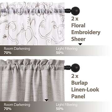 Elegant AUFENLLY 4-Piece Curtain Set for Any Room