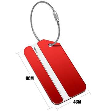 Luggage Tags, Bag Tag Travel ID Labels Tag for Baggage Suitcases Bags, 8 Pack