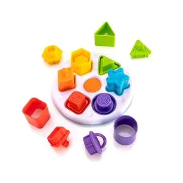 Fat Brain Toys Plugzy - Fine Motor Shape-Learning Sensory Toy for Babies & Toddlers