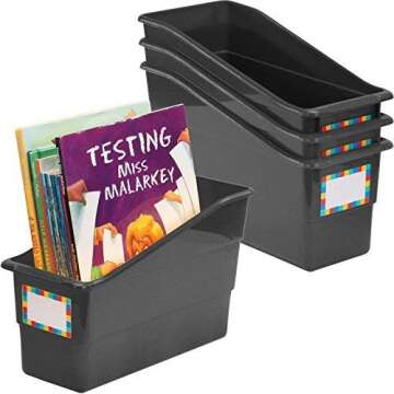 Colorful Storage Bins for Home and Classroom Organization