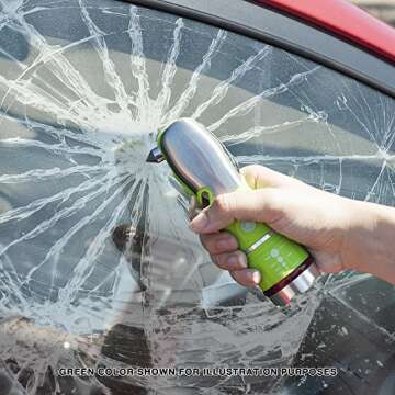 Stalwart 75-WL2006 l LED Flashlight, All In One Tool Light For Emergency, Camping and Cars By Stalwart (Pink) (With Glass Breaker and Seatbelt Cutter)