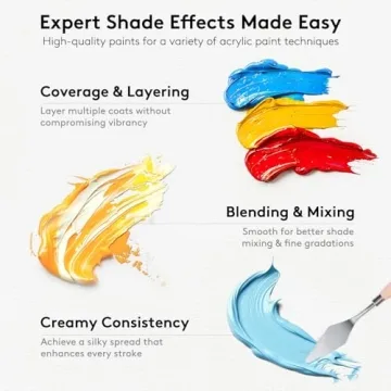 Acrylic Paint Set - 48 Vibrant Colors with Brushes for All Artists