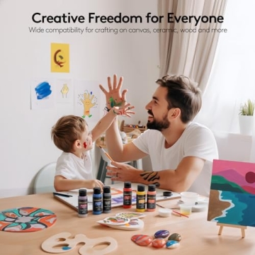 Acrylic Paint Set - 48 Vibrant Colors with Brushes for All Artists