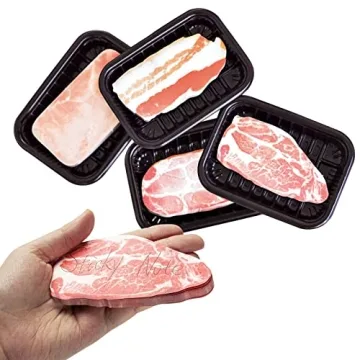 Funny Meat-Shaped Sticky Notes: 4 Pack of Cute Memo Pads