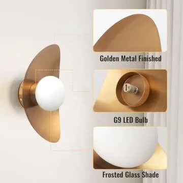 Qepeety Mid Century Modern Wall Sconce - Elegant Wall Lighting