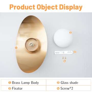 Qepeety Mid Century Modern Wall Sconce - Elegant Wall Lighting