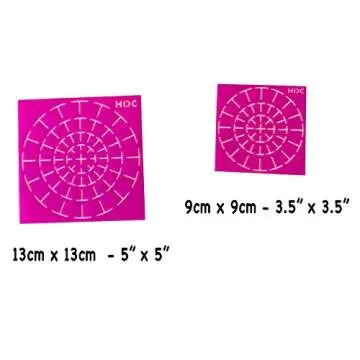 Super Flex Silicone Stencil Set - Dotting Tools - Happy Dotting Company - 2 pc Mandala Stencils - Ideal for Stone Art, Mugs, Bottles