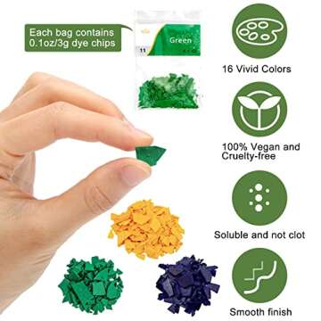 NOSTOSON Candle Dyes: 16 Colors for Vibrant Candle Making