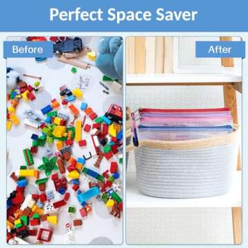 Durable Mesh Zipper Pouch Set - Perfect for Organization