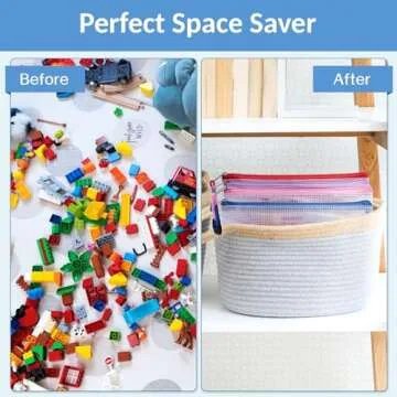 Durable Mesh Zipper Pouch Set - Perfect for Organization