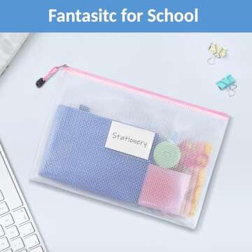Durable Mesh Zipper Pouch Set - Perfect for Organization