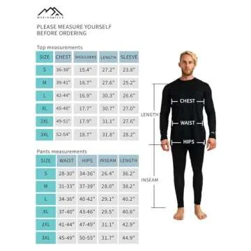 Merino Wool Base Layer Set for Men - Warm & Comfortable
