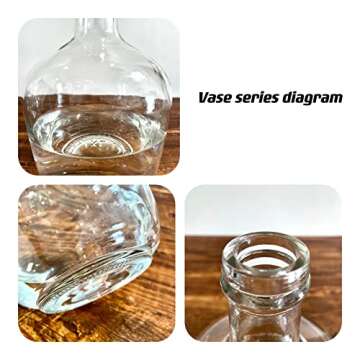 Elegant BUICCE Clear Glass Vase for Home Decoration