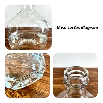 Elegant BUICCE Clear Glass Vase for Home Decoration