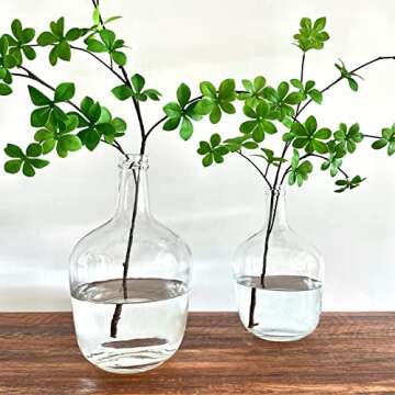 Elegant BUICCE Clear Glass Vase for Home Decoration