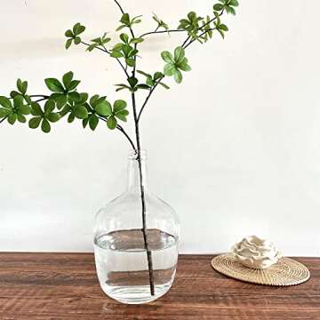 Elegant BUICCE Clear Glass Vase for Home Decoration