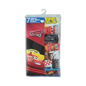 Disney Boys Pixar Cars 100% Cotton Underwear With Lightning Mcqueen, Mater, Cruz & More Sizes 18m, 2/3t, 4t, 4, 6 And 8 Briefs, 7-pack Brief, 2-3T US