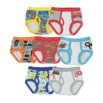 Disney Boys Pixar Cars 100% Cotton Underwear With Lightning Mcqueen, Mater, Cruz & More Sizes 18m, 2/3t, 4t, 4, 6 And 8 Briefs, 7-pack Brief, 2-3T US