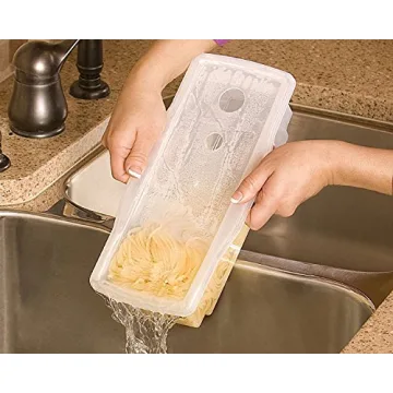 Microwave Pasta Cooker- Original Fasta Pasta w Spiral Cookbook- Microwave Spaghetti Cooker Quickly Cooks Up to 4 Servings- No Mess, Sticking or Waiting For Boil- Perfect Al Dente Pasta