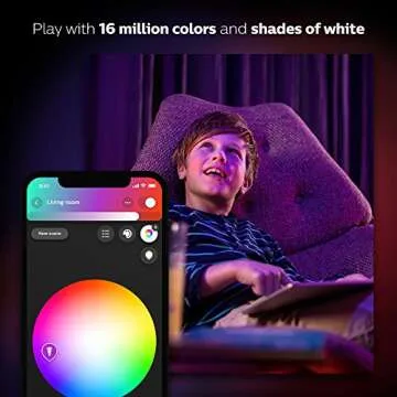 Philips Hue Single Premium A19 Smart Bulb, 16 million colors, for most lamps & overhead lights (Hue Hub Required, Works with Alexa), Old Version, White (464487)