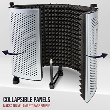 LyxPro VRI-10 Vocal Sound Absorbing Shield for Accurate Audio