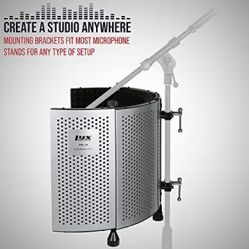 LyxPro VRI-10 Vocal Sound Absorbing Shield for Accurate Audio