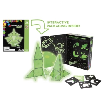 MAGNA-TILES Glow 16-Piece Magnetic Construction Set