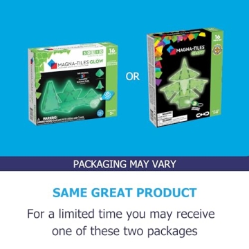 MAGNA-TILES Glow 16-Piece Magnetic Construction Set