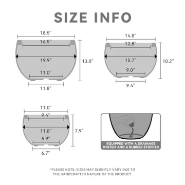 Kante 3-Piece Round Concrete Planter Set for Gardens