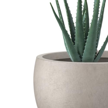 Kante 3-Piece Round Concrete Planter Set for Gardens