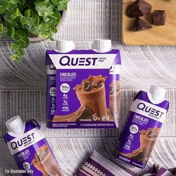 Quest Protein Shake - 30g Protein, Chocolate Flavor, Keto Friendly
