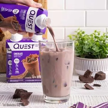Quest Protein Shake - 30g Protein, Chocolate Flavor, Keto Friendly