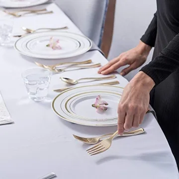 Elegant 125-Piece Disposable Dinnerware Set for Events