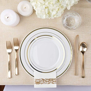 Elegant 125-Piece Disposable Dinnerware Set for Events