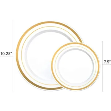 Elegant 125-Piece Disposable Dinnerware Set for Events