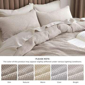 Bedsure Cotton Duvet Cover Set - Luxurious Soft Bedding