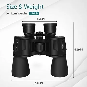 SkyGenius 10x50 Binoculars Durable for Bird Watching