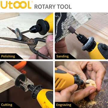 Utool Rotary Tool Kit with Flex Shaft & 62 Accessories