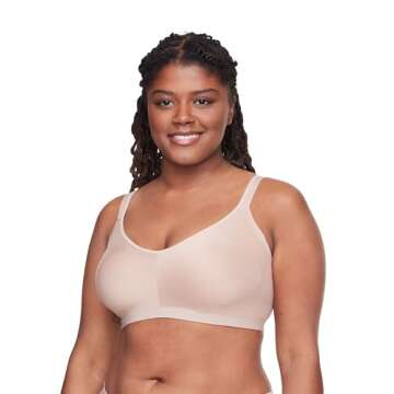 Warner's Women's XX-Large Easy Does It Underarm-Smoothing with Seamless Stretch Wireless Lightly Lin...