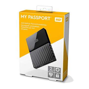 WD 2TB Black My Passport Portable External Hard Drive - USB 3.0 - WDBS4B0020BBK-WESN